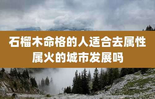 石榴木命格的人适合去属性属火的城市发展吗