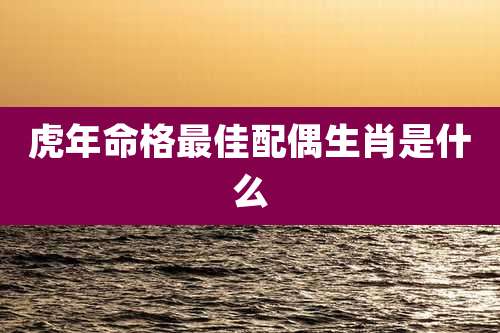 虎年命格最佳配偶生肖是什么