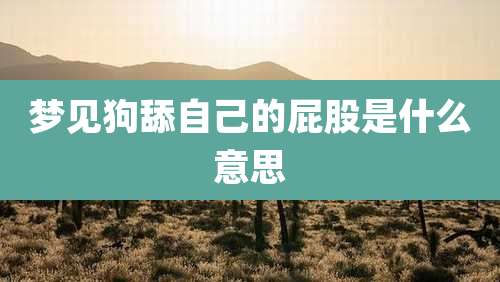 梦见狗舔自己的屁股是什么意思