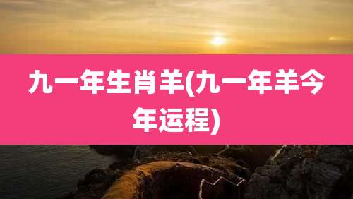 九一年生肖羊(九一年羊今年运程)