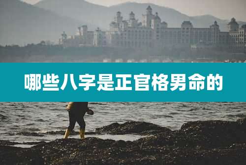 哪些八字是正官格男命的