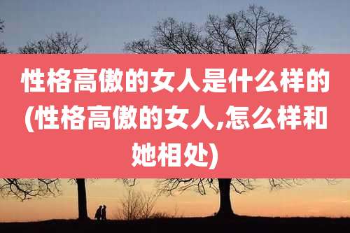 性格高傲的女人是什么样的(性格高傲的女人,怎么样和她相处)
