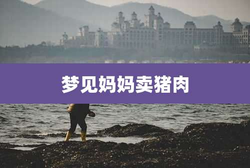 梦见妈妈卖猪肉