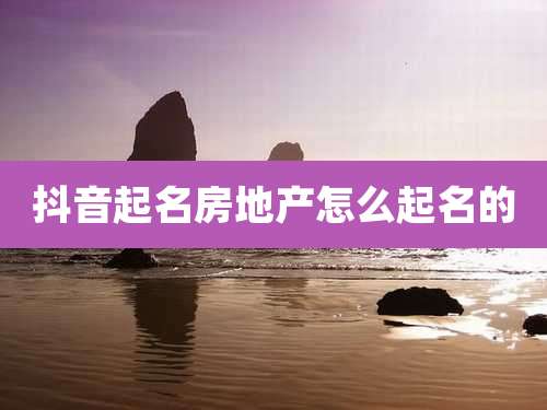 抖音起名房地产怎么起名的