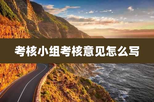 考核小组考核意见怎么写