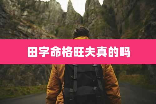 田字命格旺夫真的吗