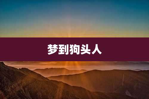 梦到狗头人
