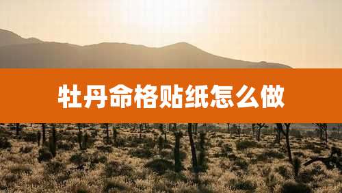 牡丹命格贴纸怎么做