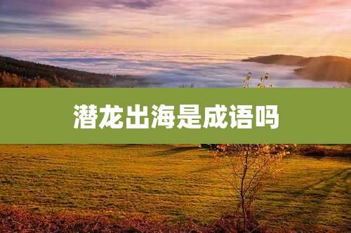 潜龙出海是成语吗