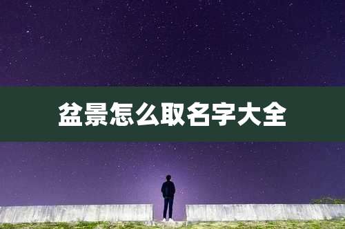 盆景怎么取名字大全