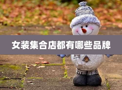 女装集合店都有哪些品牌