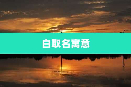 白取名寓意
