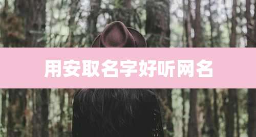 用安取名字好听网名