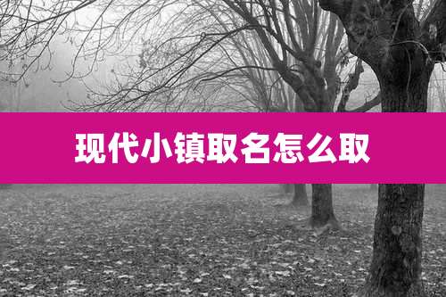 现代小镇取名怎么取