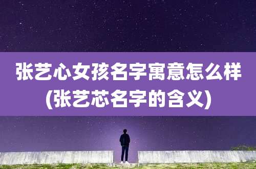 张艺心女孩名字寓意怎么样(张艺芯名字的含义)