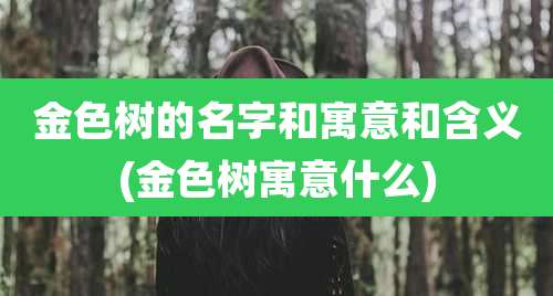 金色树的名字和寓意和含义(金色树寓意什么)