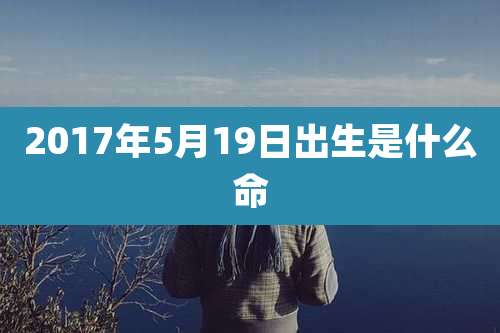 2017年5月19日出生是什么命