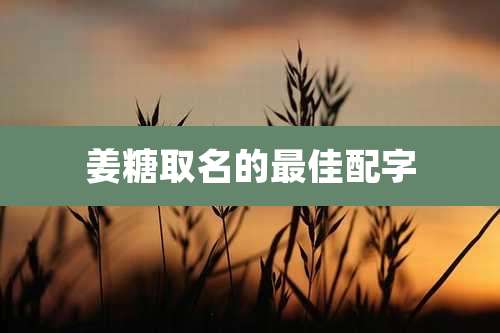 姜糖取名的最佳配字