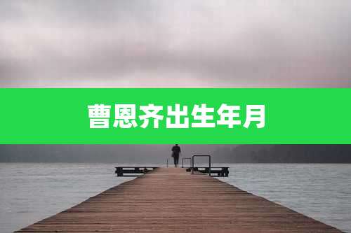 曹恩齐出生年月