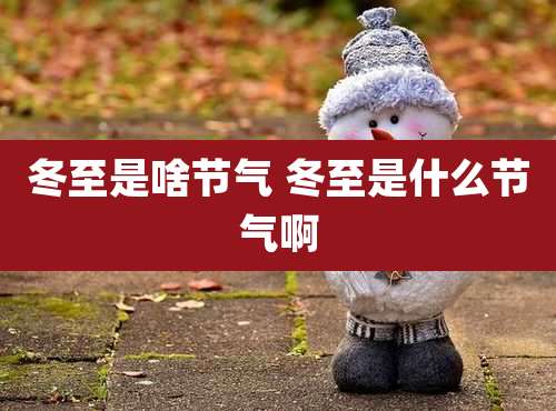 冬至是啥节气 冬至是什么节气啊