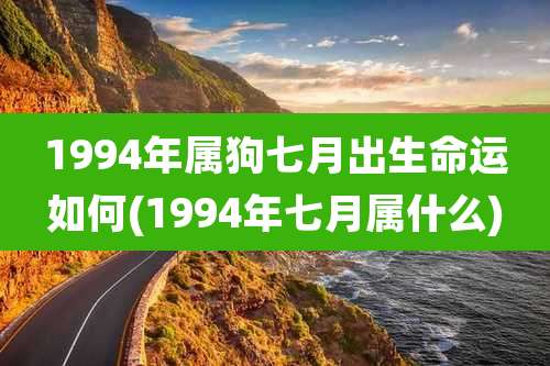 1994年属狗七月出生命运如何(1994年七月属什么)