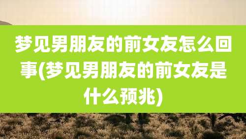梦见男朋友的前女友怎么回事(梦见男朋友的前女友是什么预兆)