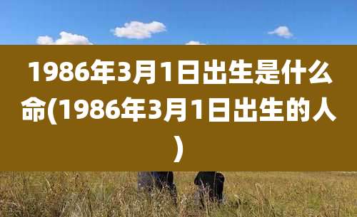 1986年3月1日出生是什么命(1986年3月1日出生的人)