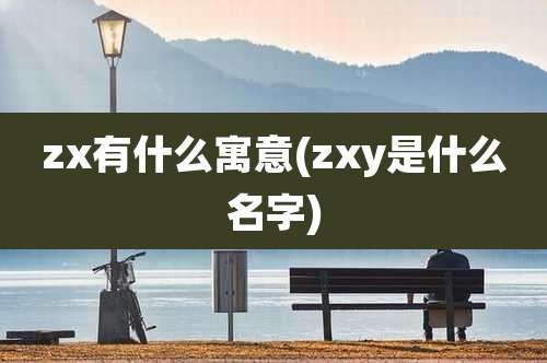 zx有什么寓意(zxy是什么名字)