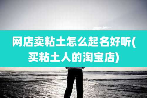 网店卖粘土怎么起名好听(买粘土人的淘宝店)