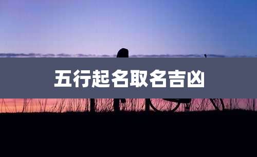 五行起名取名吉凶