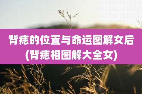 背痣的位置与命运图解女后(背痣相图解大全女)