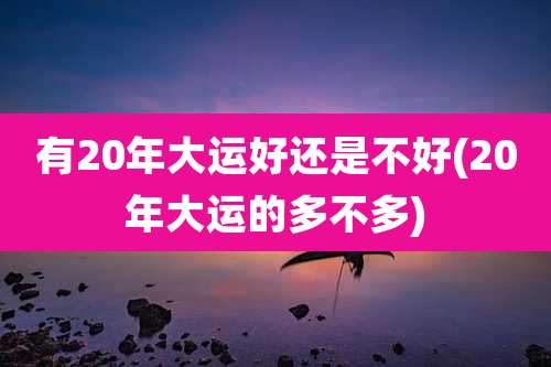 有20年大运好还是不好(20年大运的多不多)