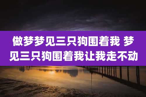 做梦梦见三只狗围着我 梦见三只狗围着我让我走不动