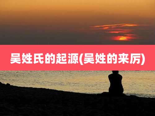 吴姓氏的起源(吴姓的来厉)