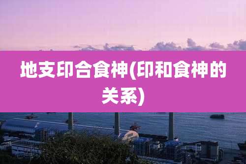 地支印合食神(印和食神的关系)