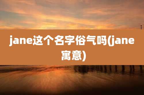 jane这个名字俗气吗(jane 寓意)