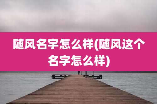 随风名字怎么样(随风这个名字怎么样)