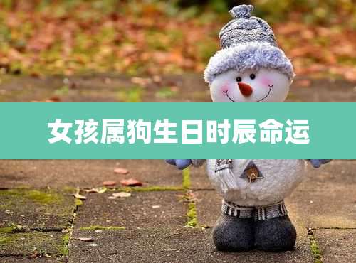 女孩属狗生日时辰命运