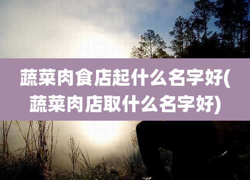 蔬菜肉食店起什么名字好(蔬菜肉店取什么名字好)