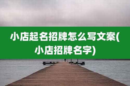 小店起名招牌怎么写文案(小店招牌名字)