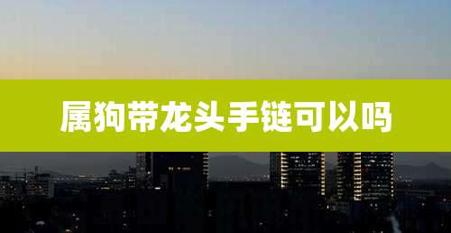 属狗带龙头手链可以吗