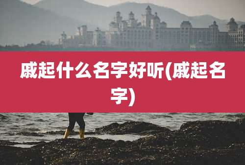 戚起什么名字好听(戚起名字)