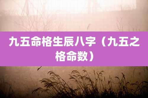 九五命格生辰八字(九五之格命数)