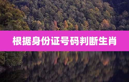 根据身份证号码判断生肖