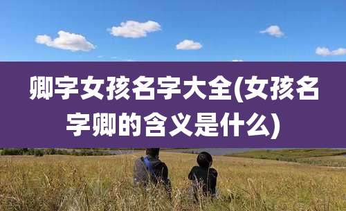 卿字女孩名字大全(女孩名字卿的含义是什么)