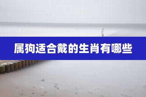 属狗适合戴的生肖有哪些