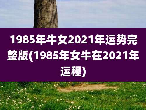 1985年牛女2021年运势完整版(1985年女牛在2021年运程)