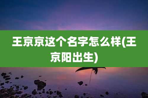 王京京这个名字怎么样(王京阳出生)