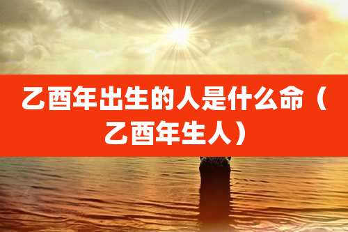 乙酉年出生的人是什么命(乙酉年生人)