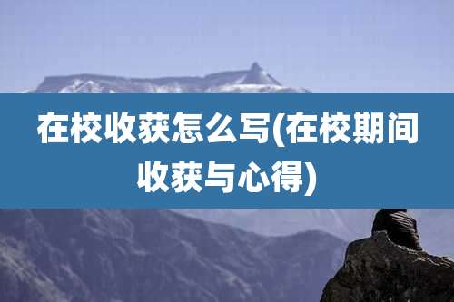 在校收获怎么写(在校期间收获与心得)